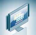 Computer LCD Panoramic Display Royalty Free Stock Photo