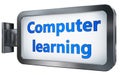 Computer learning on billboard background