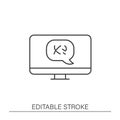 Computer line icon