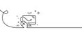 Computer line icon. PC mouse component sign. Monitor symbol. Continuous line with curl. Vector Royalty Free Stock Photo