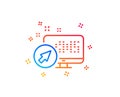 Computer line icon. Web system sign. Monitor symbol. Vector Royalty Free Stock Photo