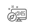 Computer line icon. Web system sign. Monitor symbol. Vector Royalty Free Stock Photo