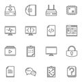 Computer line icons set Royalty Free Stock Photo
