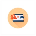 Computer loading flat icon Royalty Free Stock Photo