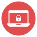 Computer, lock Isolated Vector icon which can easily modify or edit Royalty Free Stock Photo