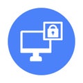 Computer lock Isolated Vector icon which can easily modify or edit Royalty Free Stock Photo