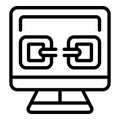 Computer lost connection icon outline vector. Internet error Royalty Free Stock Photo
