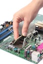 Computer mainboard cpu Royalty Free Stock Photo