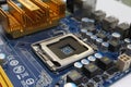 Computer mainboard cpu socket Royalty Free Stock Photo