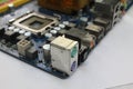 Computer mainboard cpu socket Royalty Free Stock Photo
