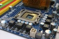 Computer mainboard cpu socket Royalty Free Stock Photo