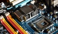 Computer mainboard detail Royalty Free Stock Photo