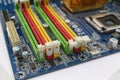 Computer mainboard memory ram socket