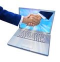 Computer Marketing Business Handshake Royalty Free Stock Photo