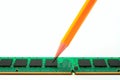 Computer memory modules chip electronic Royalty Free Stock Photo