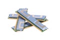 Computer memory modules on the white background Royalty Free Stock Photo