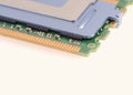 Computer memory modules on the white background Royalty Free Stock Photo