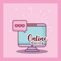 Computer message chat love online dating Royalty Free Stock Photo