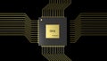Computer microchip CPU