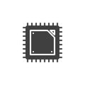 Computer microchip vector icon Royalty Free Stock Photo