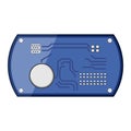 computer microcontroller cartoon vector illustration