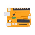 computer microcontroller cartoon vector illustration