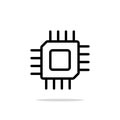 Computer microprocessor icon