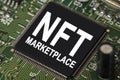 Computer microprocessor with NFT market place text