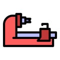 Computer milling machine icon color outline vector Royalty Free Stock Photo