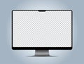 Computer mockup transparent display screen