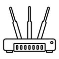 Computer modem icon outline vector. Wifi router