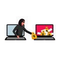 Computer Money Hacker Composition Royalty Free Stock Photo