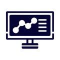 Computer, monitor, Analytics, grow, business grow, chart, pie chart, Analytics computer monitor icon Royalty Free Stock Photo