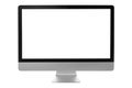 Computer monitor with black screen isolated on white background with clipping path