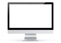 Computer Monitor - Blank LCD Wide Screen Black Frame Royalty Free Stock Photo