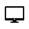 Computer monitor with blank screen icon. Vector desktop computer icon, TV vector icon.