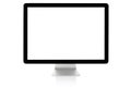 Computer monitor with blank white screen