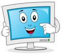Computer Monitor Cartoon Character
