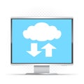Computer monitor and cloud service sign