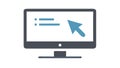 Computer Monitor with Cursor Icon for UI Web Design, vector design Generative AI Royalty Free Stock Photo
