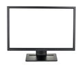 Computer monitor display with blank screen isolated clipping path Royalty Free Stock Photo