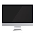 Computer monitor display with blank screen isolated on white background. Royalty Free Stock Photo