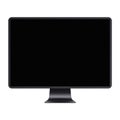 Computer monitor display with blank screen isolated on white background. Royalty Free Stock Photo