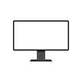 Computer monitor display with blank white screen isolated on white background Royalty Free Stock Photo