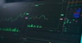 Stock market graph chart with animated candlestick