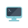 Computer monitor displaying command line interface for software development