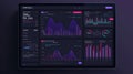 Computer Monitor Displaying Data Analysis Royalty Free Stock Photo