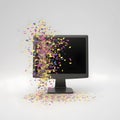 computer monitor displays a message saying Congratulation generative AI