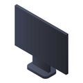 Computer monitor icon, isometric style Royalty Free Stock Photo