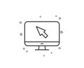 Computer or Monitor icon. Mouse cursor sign. Vector Royalty Free Stock Photo